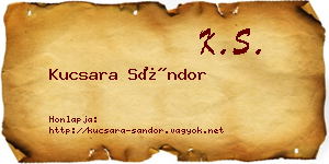 Kucsara Sándor névjegykártya